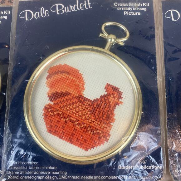 Vintage 1987 Dale Burdett Cross Stitch Kit Picture Frame Duck Goose Hen - Picture 6 of 8